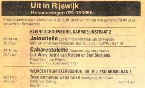 1989 1990 twee emmertjes water halen aankondiging